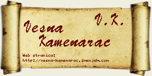 Vesna Kamenarac vizit kartica